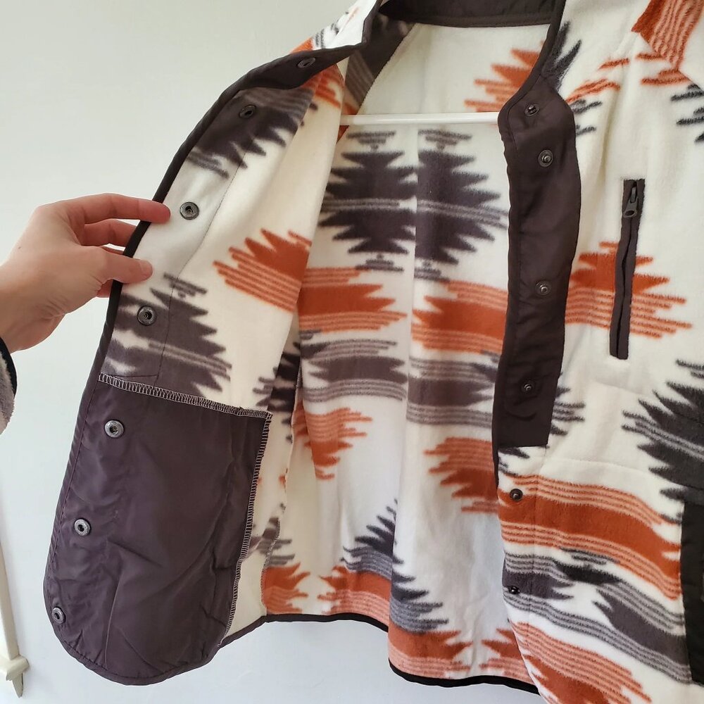 Fleece Snap Button Aztec Jacket - Picture 4 of 4